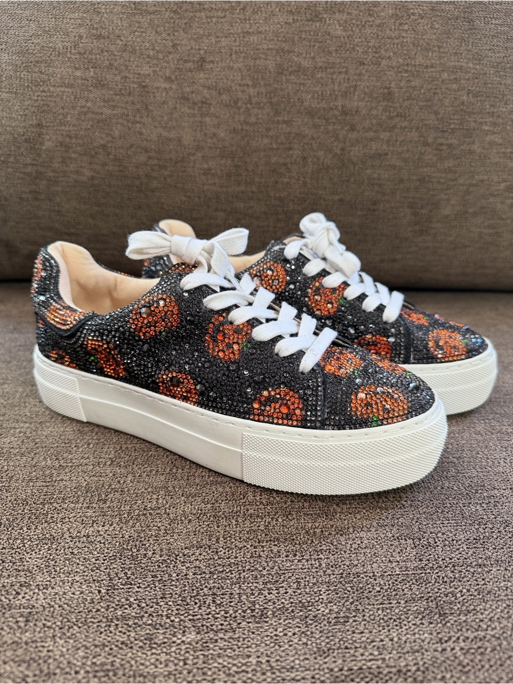 Betsey Johnson Sidny Halloween Rhinestone Sneakers Size 6 - Picture 2 of 11